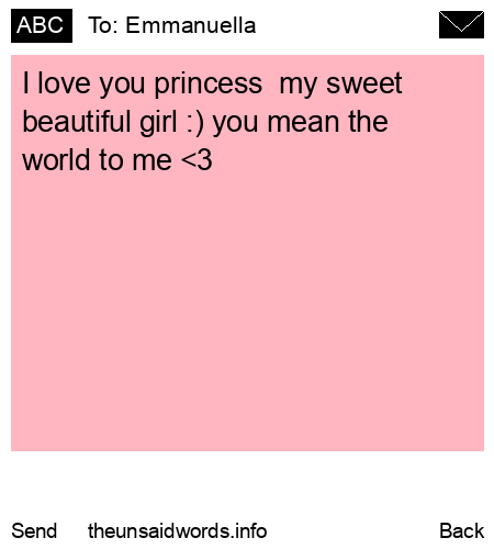 unsent message to Emmanuella 