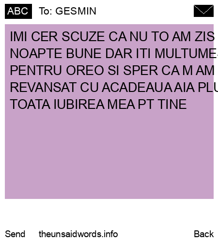 unsent message to GESMIN
