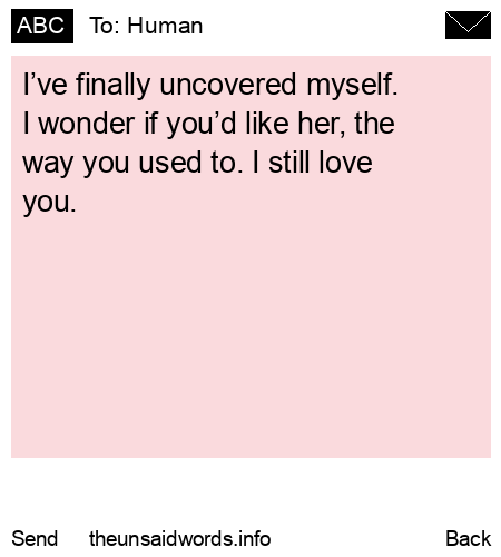unsent message to Human