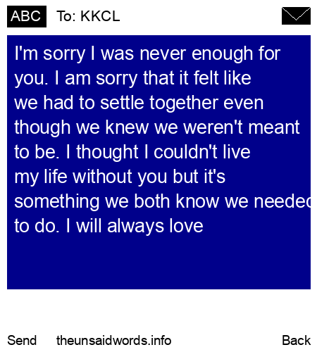 unsent message to KKCL