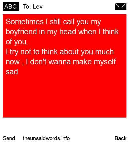 unsent message to Lev