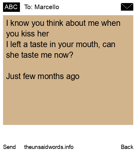 unsent message to Marcello