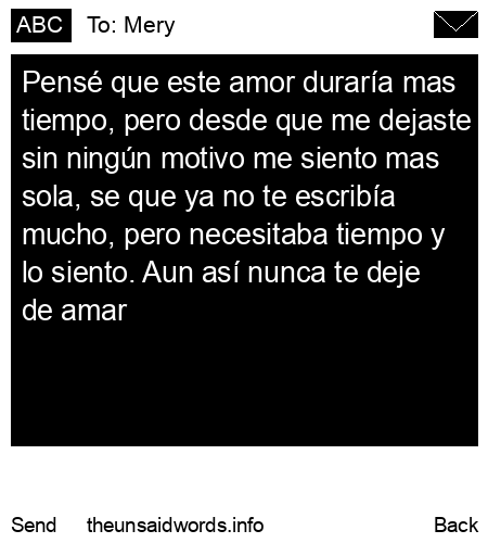 unsent message to Mery