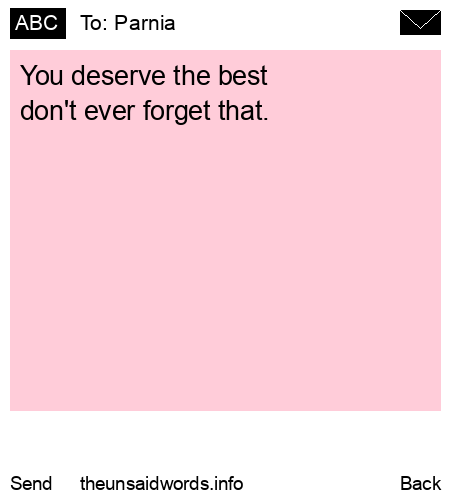 unsent message to Parnia