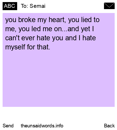 unsent message to Semai