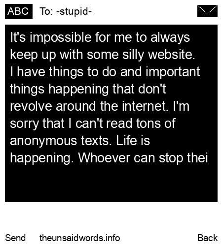 unsent message to -stupid-