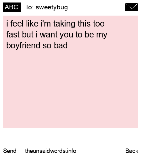 unsent message to sweetybug