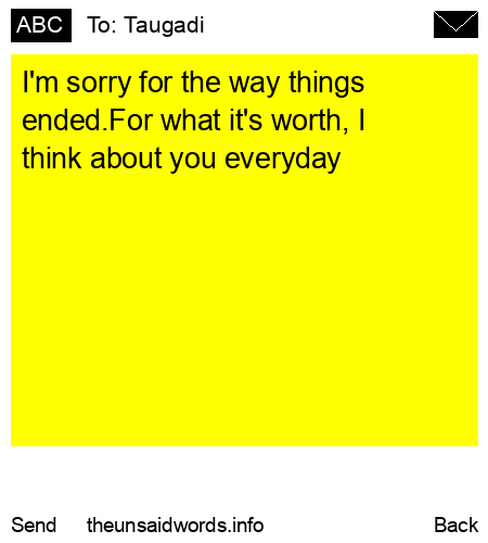 unsent message to Taugadi