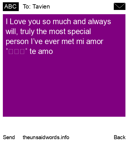 unsent message to Tavien