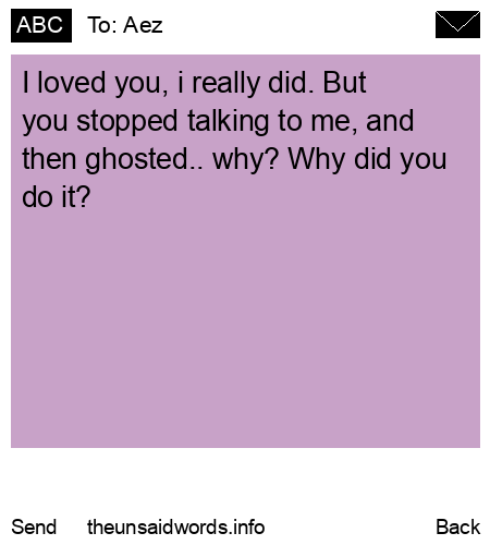 unsent message to Aez