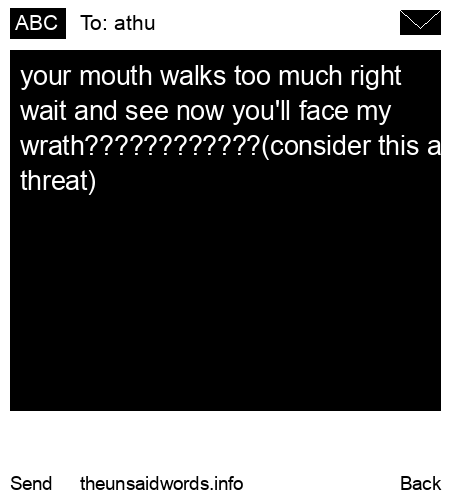 unsent message to athu
