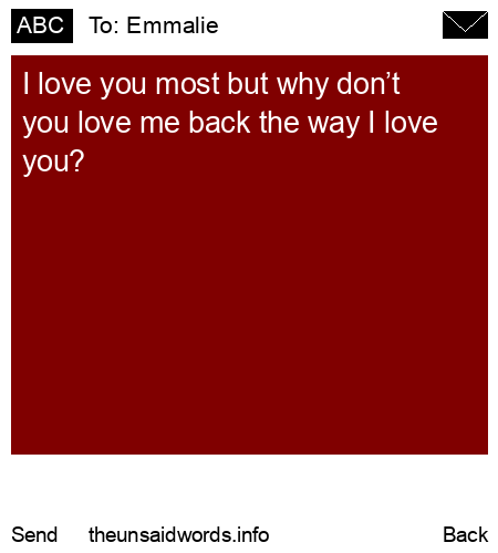 unsent message to Emmalie