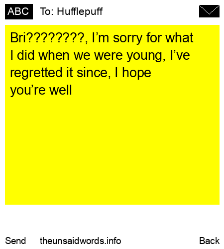 unsent message to Hufflepuff