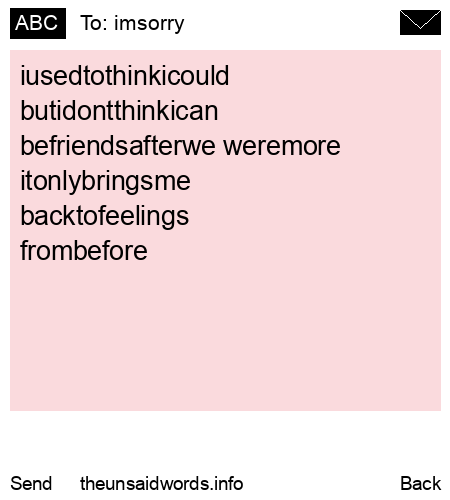 unsent message to imsorry