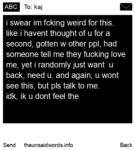 unsent message to kaj