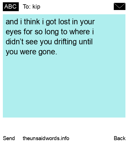 unsent message to kip