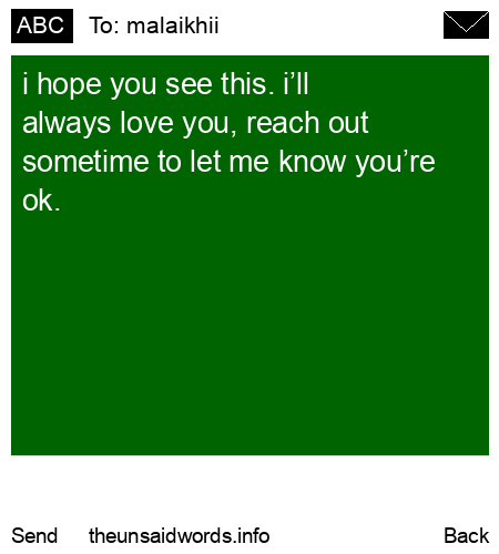 unsent message to malaikhii 