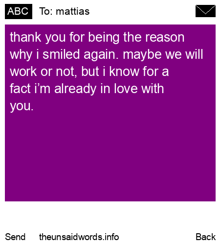 unsent message to mattias
