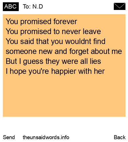 unsent message to N.D