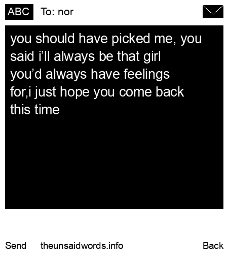 unsent message to nor