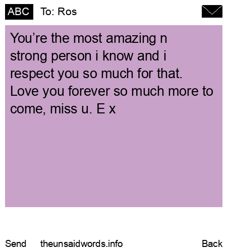 unsent message to Ros