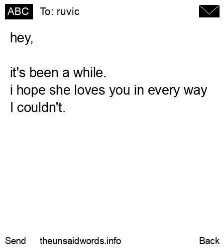 unsent message to ruvic