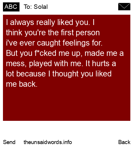 unsent message to Solal