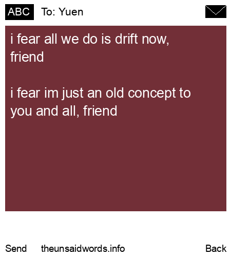 unsent message to Yuen