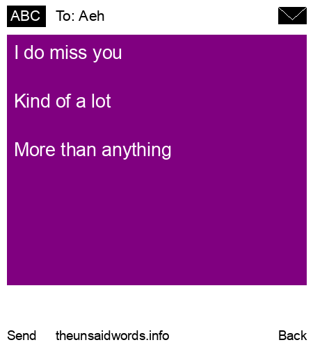unsent message to Aeh