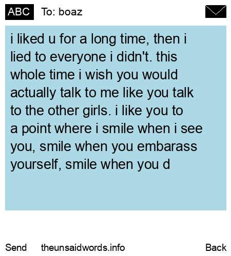 unsent message to boaz