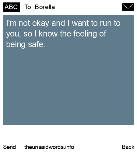 unsent message to Borella