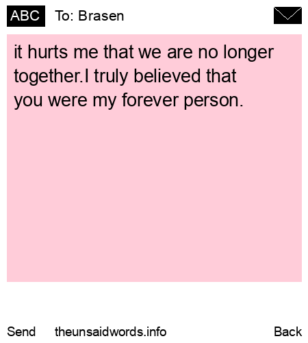 unsent message to Brasen
