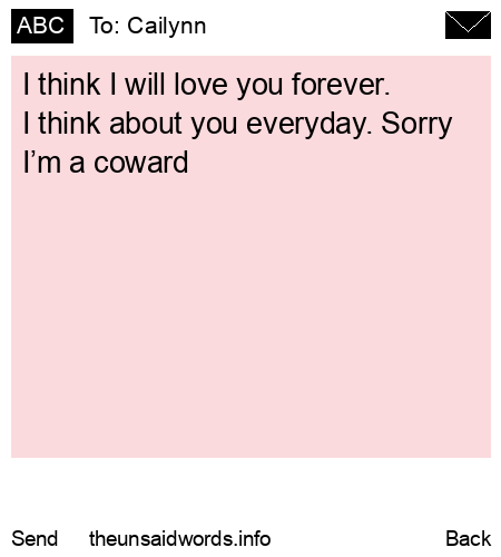 unsent message to Cailynn