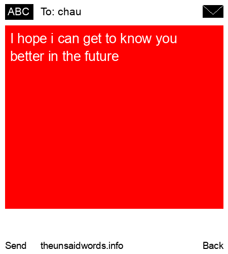 unsent message to chau