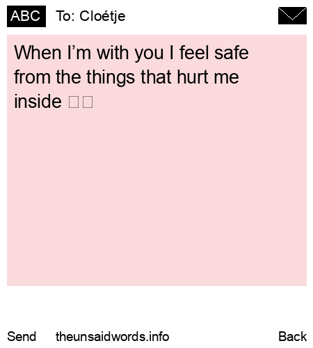 unsent message to Cloétje 