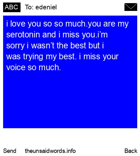 unsent message to edeniel