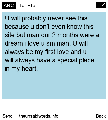unsent message to Efe