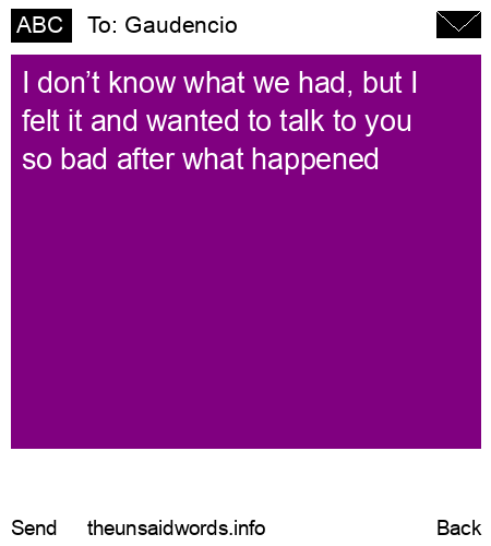 unsent message to Gaudencio 