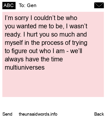 unsent message to Gen