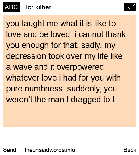 unsent message to kilber