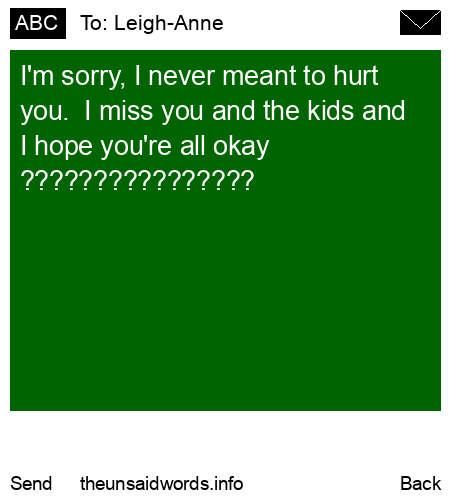unsent message to Leigh-Anne