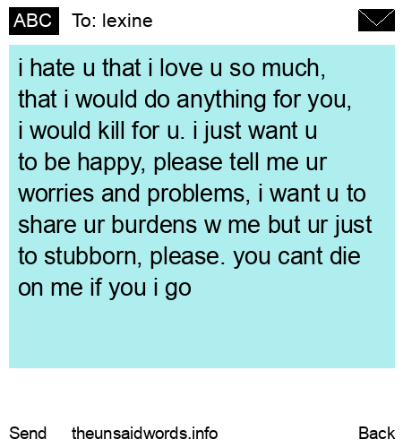unsent message to lexine