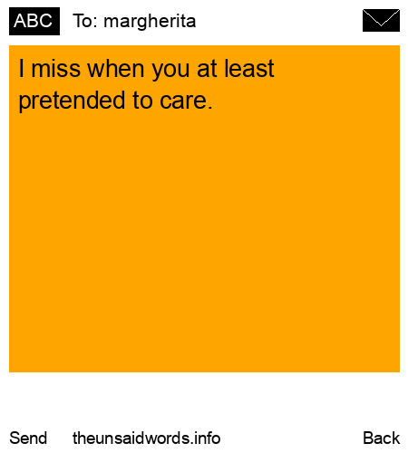 unsent message to margherita
