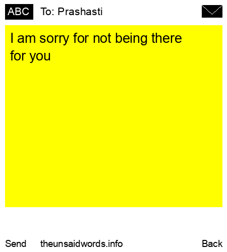unsent message to Prashasti