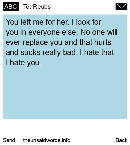 unsent message to Reubs