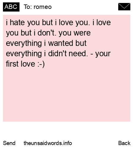 unsent message to romeo