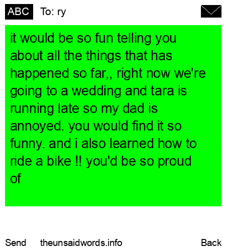 unsent message to ry