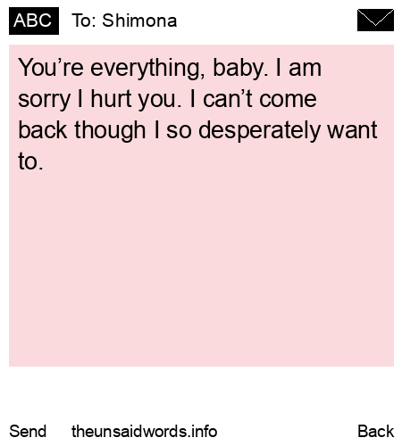unsent message to Shimona