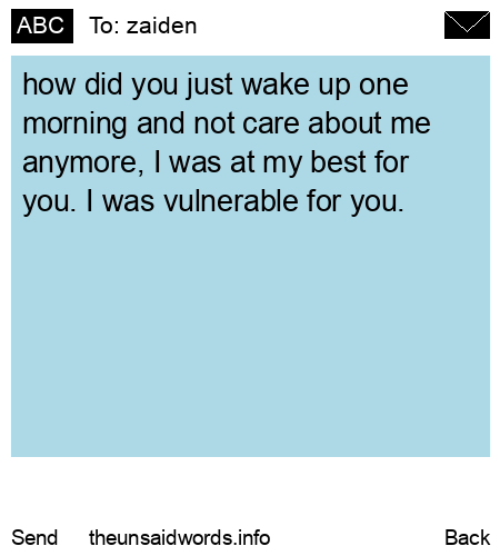 unsent message to zaiden