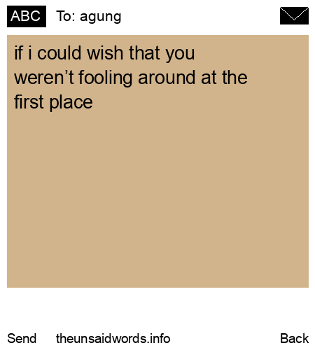 unsent message to agung